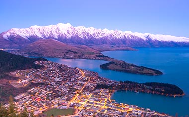 View of Queenstown in New Zealand